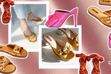 satynowe klapki i sandalki trend moda 2017 lato