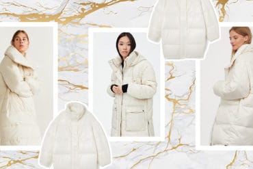 białe kurtki zimowe temat moda